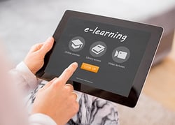 e-learning on tablet